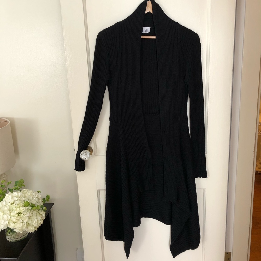 Hi-lo CAbi wide rib sweater